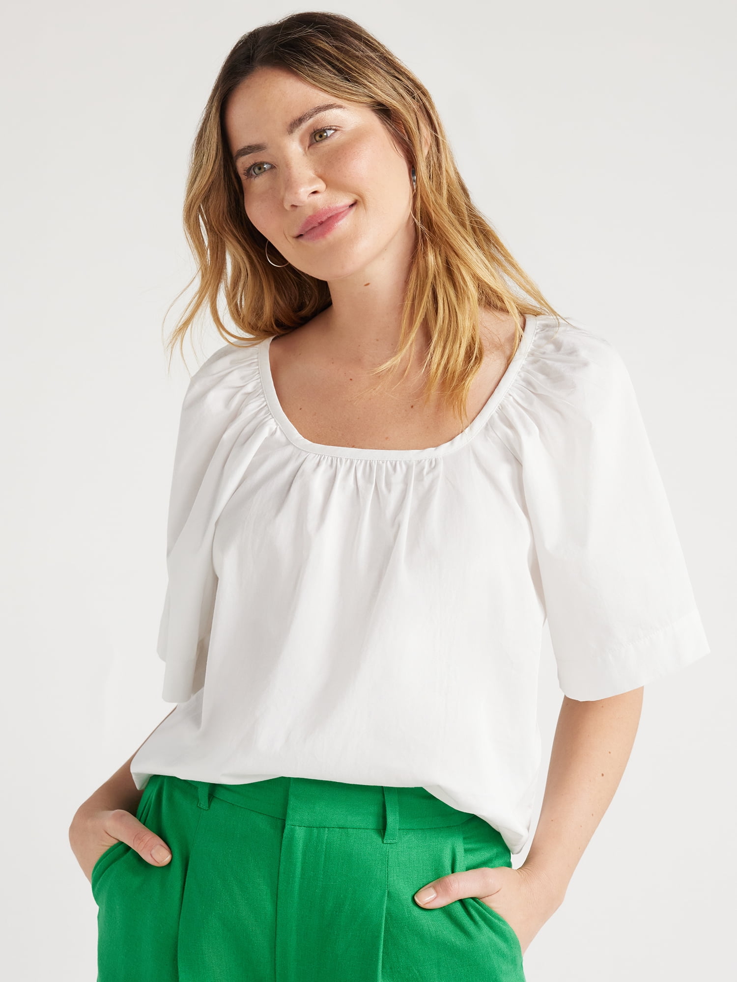 トップス ommo SQUARE SLEEVE SH WHITE F トップス ommo SQUARE SLEEVE