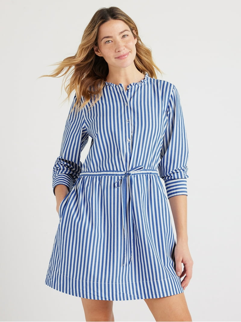eliza j blue floral maxi dress Storia Striped Ruffle Tie Dress – Girl Intuitive