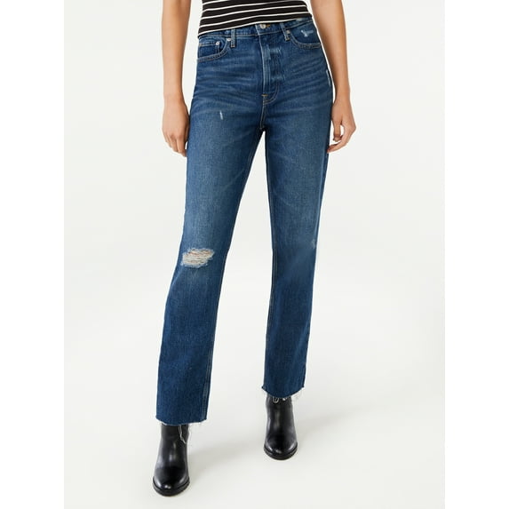 Free Assembly Women's Super High Rise Straight Jeans