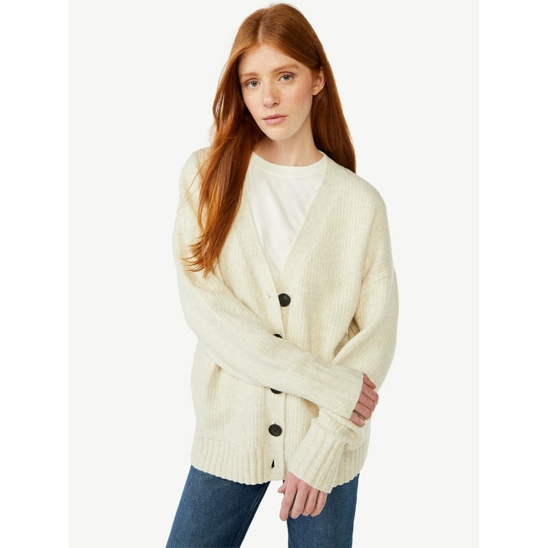 Free Assembly Women s Sweater Cardigan Walmart