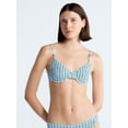 thumbnail image 1 of Free Assembly Women's Smocked Demi Underwire Bikini Top, Sizes XS-XL, 1 of 5