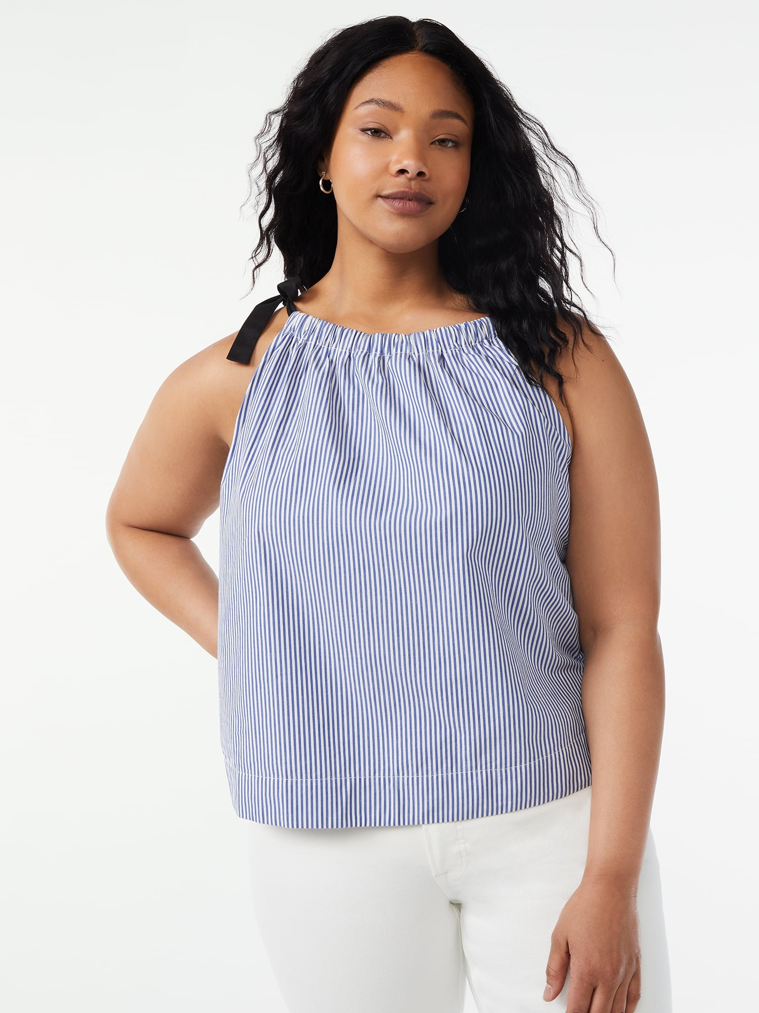 Free Assembly Women's Tie Neck Tank Top