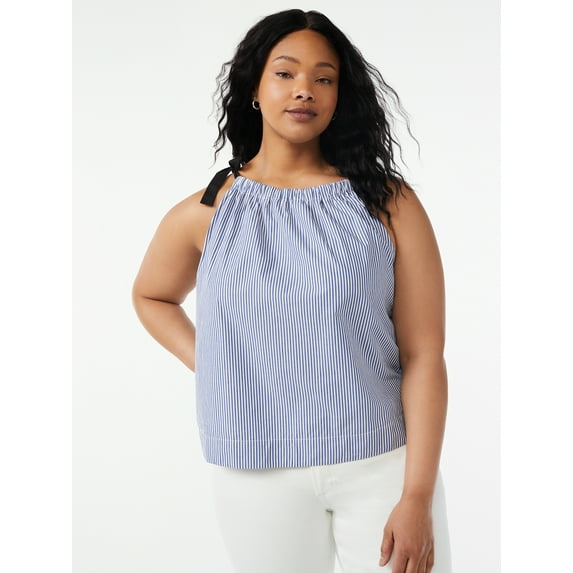 Free Assembly Women's Tie Neck Tank Top