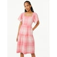 thumbnail image 1 of Free Assembly Women's Tiered Midi Dress, 1 of 6