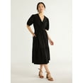 thumbnail image 1 of Free Assembly Women's Twist Front Cotton Midi Dress, Sizes XS-XXL, 1 of 5
