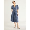 thumbnail image 1 of Free Assembly Women's Twist Front Cotton Midi Dress, Sizes XS-XXL, 1 of 5