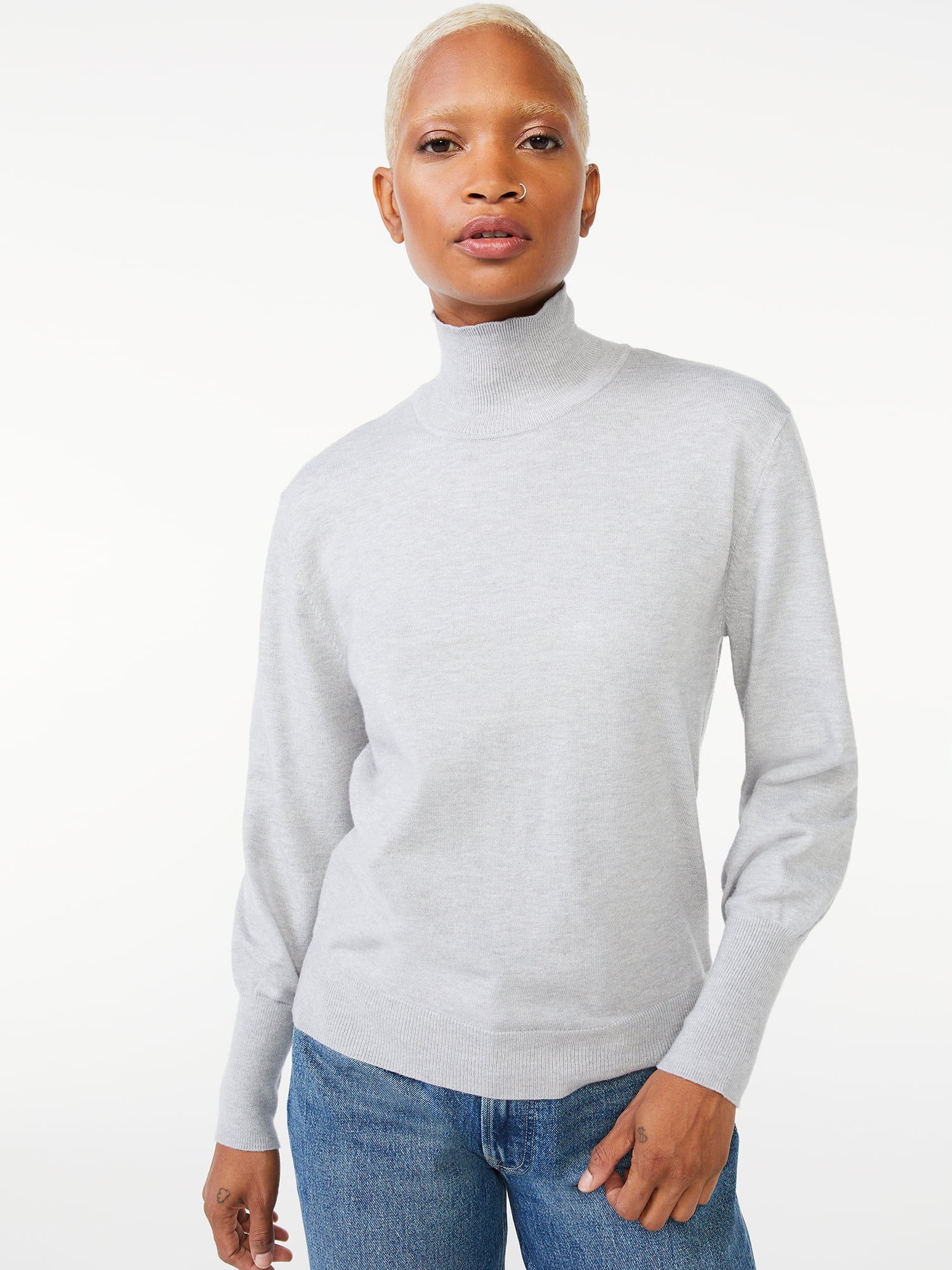 Womens soft turtleneck best sale sweater