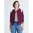 thumbnail image 1 of Free Assembly Women's and Women's Plus Faux Wool Varsity Jacket, Sizes XS-4X, 1 of 4