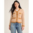 thumbnail image 1 of Free Assembly Women’s Welt Pocket Cardigan Sweater, Lightweight, Sizes XS-XXL, 1 of 5