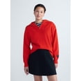thumbnail image 1 of Free Assembly Women's and Women Plus Quarter-Zip Sweater, Midweight, Sizes XXS-4X, 1 of 5