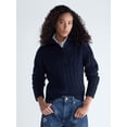 thumbnail image 1 of Free Assembly Women's and Women's Plus Bib Collar Sweater, Midweight, Sizes XS-4X, 1 of 6