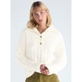 thumbnail image 1 of Free Assembly Women's and Women's Plus Bib Collar Sweater, Midweight, Sizes XS-4X, 1 of 5