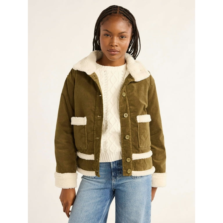 Free Assembly Women's and Women's Plus Corduroy Jacket with Free Assembly Women's and Women's Plus Corduroy Jacket with