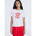 thumbnail image 1 of Free Assembly Women's and Women's Plus Cotton Cropped Boxy Graphic Tee with Short Sleeves, Sizes XS-4X, 1 of 6
