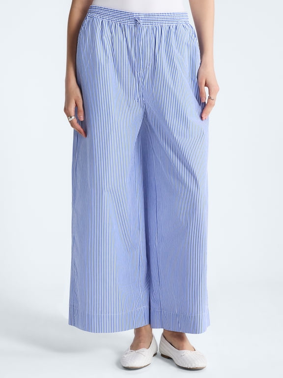 Representative product-family photo: Women's and Women's Plus Cotton Poplin Cropped Wide Leg Pants, 26" Inseam, Sizes XS-4X. Pictured option and availability are unverified.