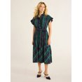 thumbnail image 1 of Free Assembly Women’s and Women's Plus Cotton Ruffle Midi Dress with Short Sleeves, Sizes XS-4X, 1 of 4
