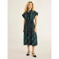 thumbnail image 1 of Free Assembly Women’s and Women's Plus Cotton Ruffle Midi Dress with Short Sleeves, Sizes XS-4X, 1 of 4
