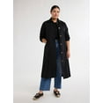 thumbnail image 1 of Free Assembly Women’s and Women's Plus Cotton Trench Coat, Sizes XS-4X, 1 of 4