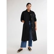 FREE ASSEMBLY Women’s and Women's Plus Cotton Trench Coat, Sizes XS-4X