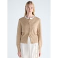 thumbnail image 1 of Free Assembly Women's and Women's Plus Cozy Yarn Cardigan Sweater, Midweight, XS-4X, 1 of 5