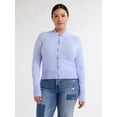 thumbnail image 1 of Free Assembly Women’s and Women's Plus Cozy Yarn Collared Cardigan Sweater with Long Sleeves, Lightweight, Sizes XS-4X, 1 of 5