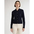 thumbnail image 1 of Free Assembly Women’s and Women's Plus Cozy Yarn Collared Cardigan Sweater with Long Sleeves, Lightweight, Sizes XS-4X, 1 of 5