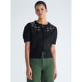 thumbnail image 1 of Free Assembly Women's and Women’s Plus Embellished Cable Knit Cardigan, Midweight, XS-4X, 1 of 5