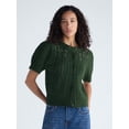 thumbnail image 1 of Free Assembly Women's and Women’s Plus Embellished Cable Knit Cardigan, Midweight, XS-4X, 1 of 7