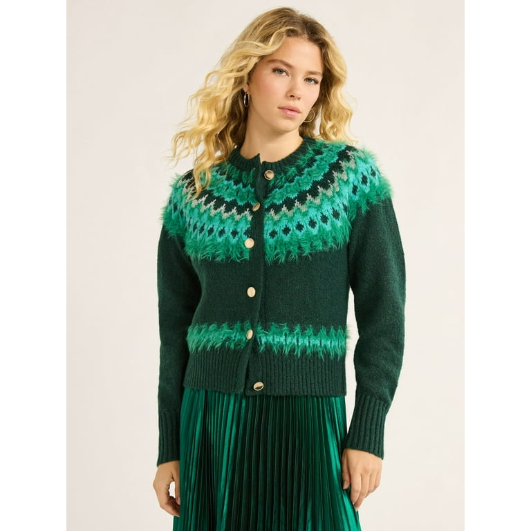 Fair Isle Jumper Emerald Green Ladies Jumper Green Ladies Jumper