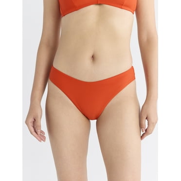Free Assembly Women's and Women’s Plus Hi Cut Leg Bikini Swim Bottoms, Sizes XS-XL