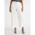 thumbnail image 1 of Free Assembly Women's and Women's Plus High Rise Cropped Wide Leg Pants, 26” Inseam, Sizes XS- 4X, 1 of 5