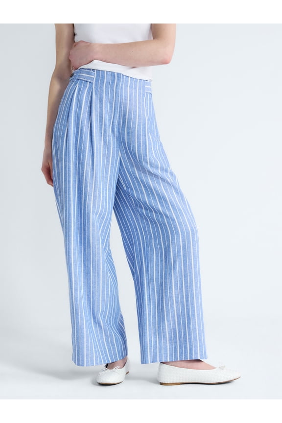 Women's and Women's Plus High Rise Wide Leg Cropped Pants, 27" Inseam, Sizes XS-4X