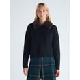 thumbnail image 1 of Free Assembly Women’s and Women's Plus Cardigan Sweater with Faux Fur Collar, Midweight, XS-4X, 1 of 6