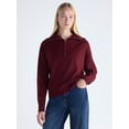thumbnail image 1 of Free Assembly Women's and Women's Plus Quarter Zip Sweater, Midweight, Sizes XS-4X, 1 of 5