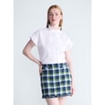 thumbnail image 1 of Free Assembly Women's Plus Ruffle Trim Short-Sleeve Blouse, Vivid White, 1 of 5