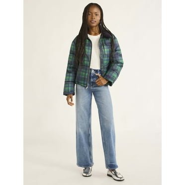 Free Assembly Women's and Women's Plus Short Puffer Jacket, Sizes XS-4X
