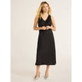 thumbnail image 1 of Free Assembly Women's and Women's Plus Sleeveless Satin Midi Dress, Sizes XS-4X, 1 of 4