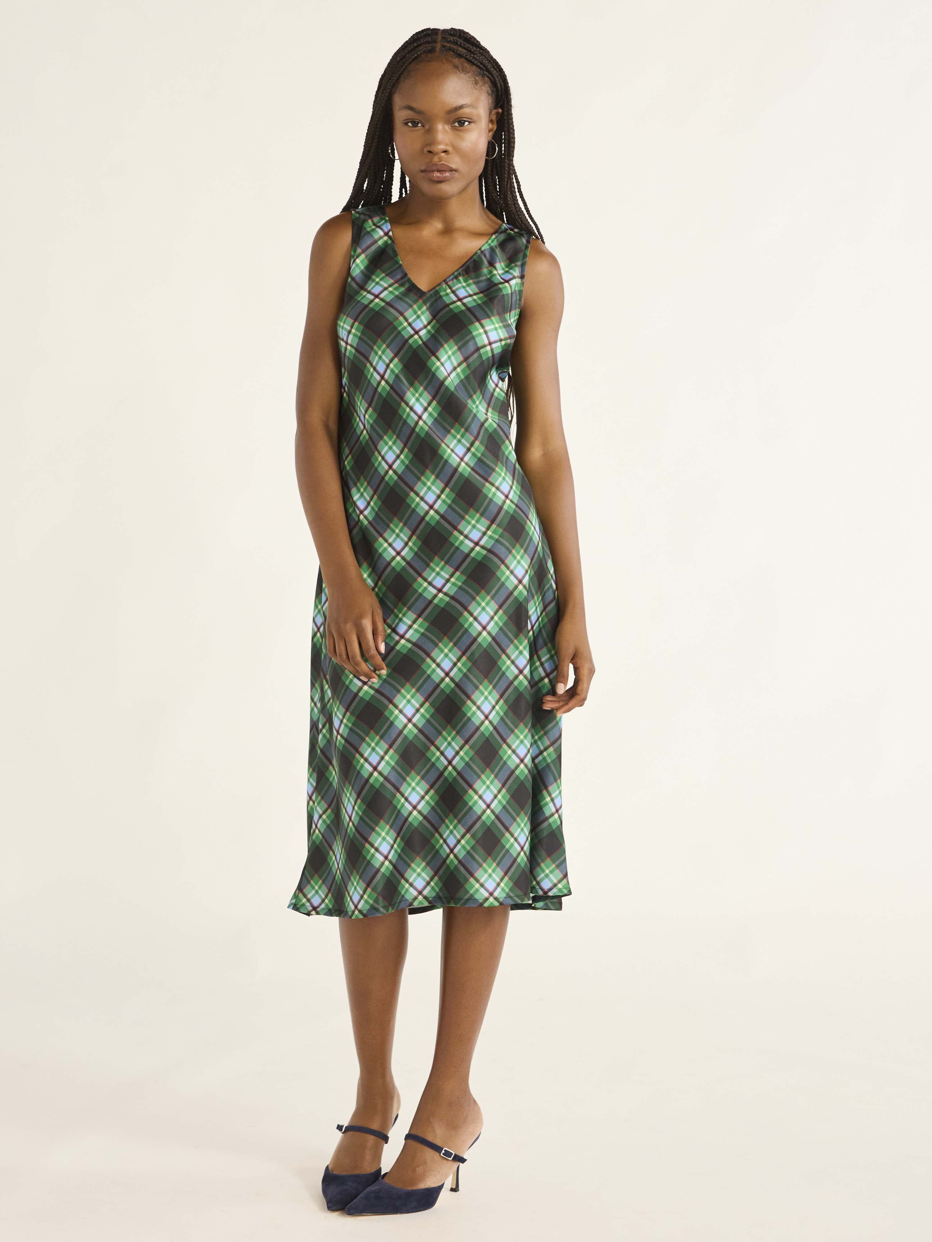 Free Assembly Women's and Women's Plus Sleeveless Satin Midi Dress, Sizes XS-4X