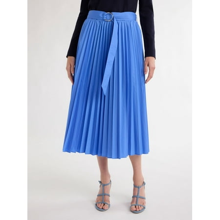 Free Assembly Women's and Women's Plus Sunburst Pleat Maxi Skirt, Sizes XS-4X