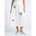 thumbnail image 1 of Free Assembly Women's and Women's Plus Embroidered Cotton Maxi Skirt with Drop Waist, Sizes XS-4X, 1 of 6