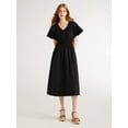 thumbnail image 1 of Free Assembly Women's A Line Sundress V Neck Tiered Dress, 1 of 4