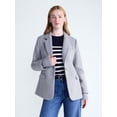 thumbnail image 1 of Free Assembly Women's and Women's Plus Single-Breasted Blazer with Ribbed Cuffs, Sizes XS-4X, 1 of 5