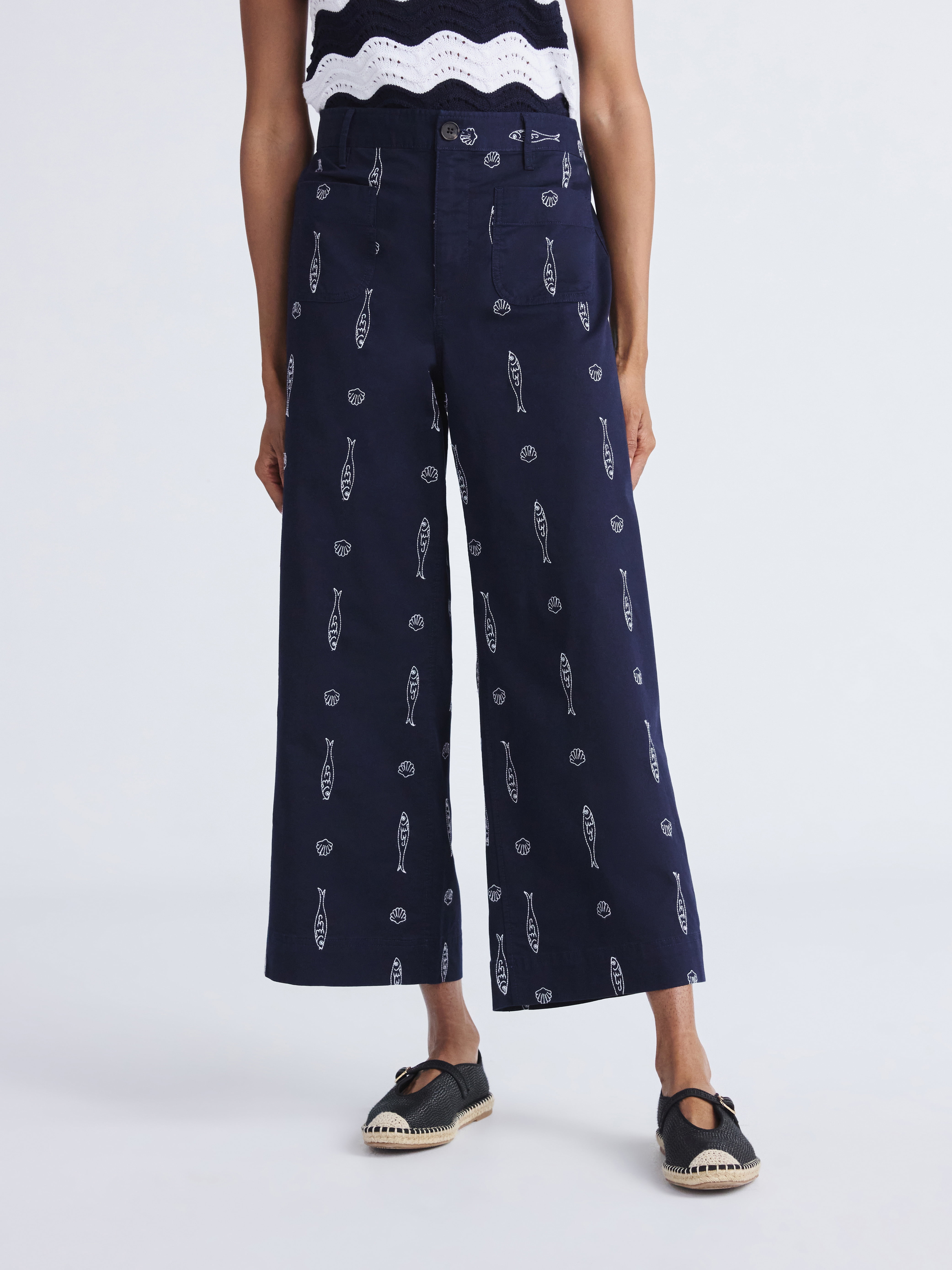 AMERI♡CHECK EMBROIDERY STRAIGHT PANTS(S) AMERI CHECK EMBROIDERY STRAIGHT PANTS