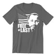 thumbnail image 1 of Free At Last Dr Martin Luther King Jr Quote Men's T-shirt, 2XL, Charcoal, 1 of 6