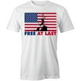 thumbnail image 1 of Free At Last MLK Jr T-Shirt | Inspirational Quote White Tee Gift, 1 of 5