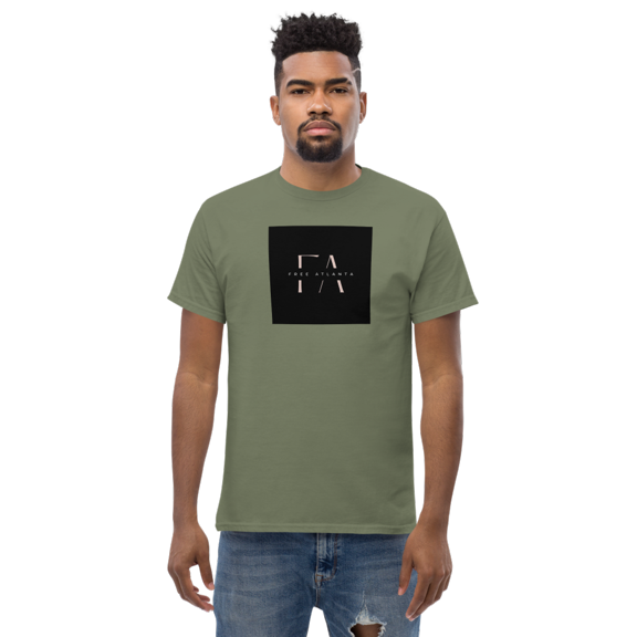 Free Atlanta Black Graph Tee  (Military Green, 2XL)