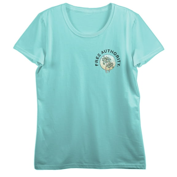 Free Authority Outdoor Hawaii Women's Teal Crew Neck Short Sleeve T-shirt-3XL