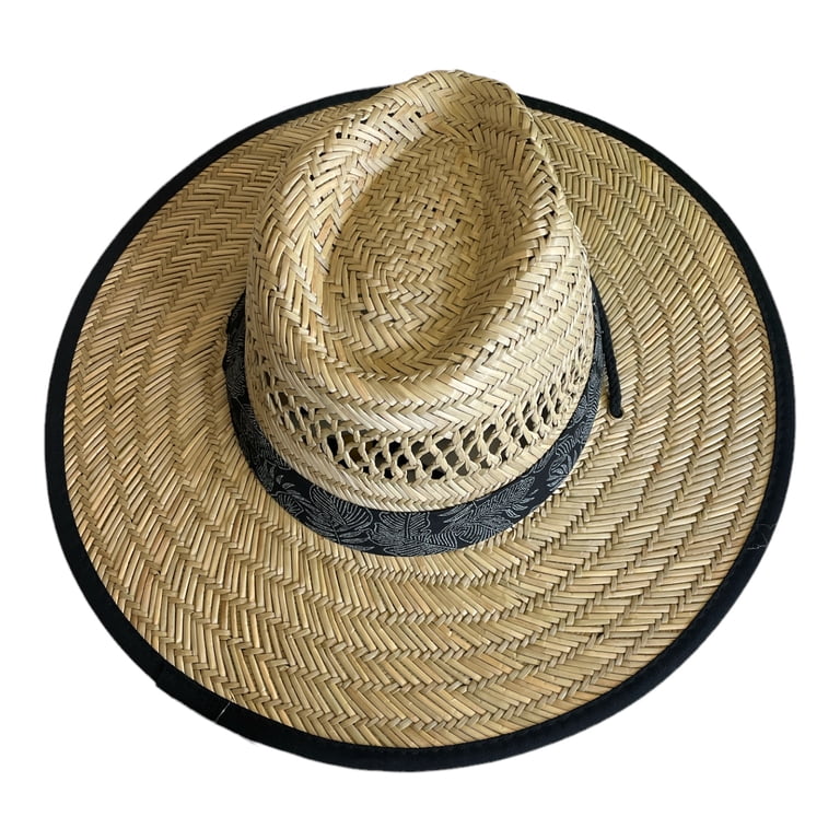 Black and Tan Patterned Straw Hat Vintage straw hat Brown/tan band Tonpsom Mexico XL EUC | eBay main image 4