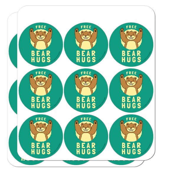 Free Bear Hugs Funny Humor Planner Calendar Scrapbooking Crafting Stickers