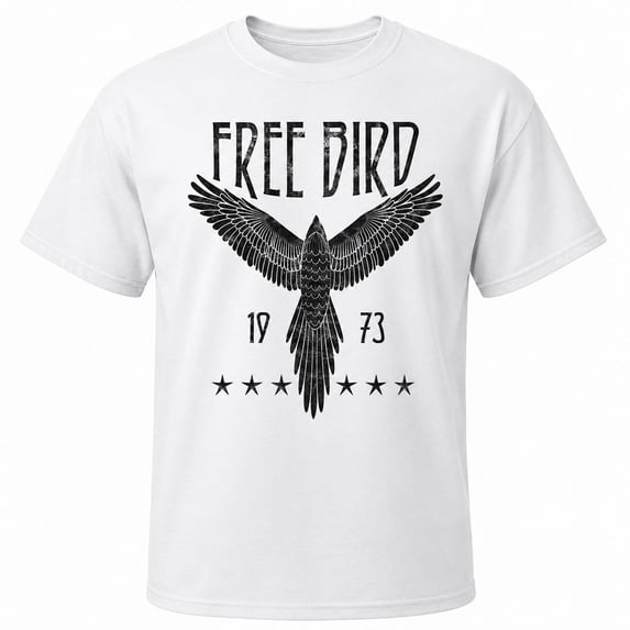 Free Bird Eagle Graphic T-Shirt, Unisex Classic Fit Cotton Tee